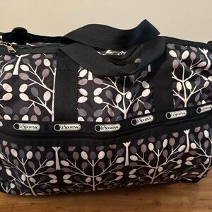 LeSportsac Black and White Floral Bag